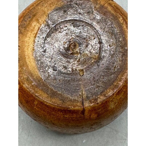 Handcrafted Natural Wood cup bowl 2.25" Brown READ - Picture 7 of 8